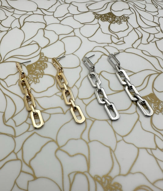 Chain Drop Earrings - Two Colors